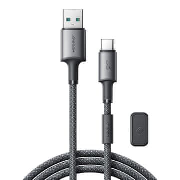 Northix Joyroom USB-A na USB-C 480Mbps kabel s magnetskim držačem 3A, 1,2 m - sivi