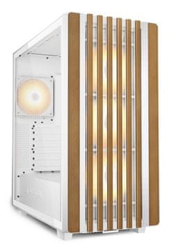 Sharkoon Sharkoon REBEL C70G RGB Full Tower kućište - Bijelo/Drvo