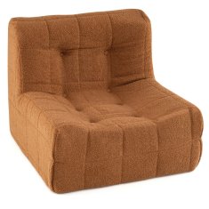 Costway Podna sofa vreća za sjedenje s jednim komadom pjene i presvlakom od teddy pliša smeđa