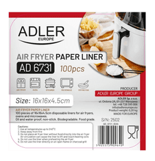 Adler Spremnik papira za pečenje AD 6731, 16 cm, 100 kom