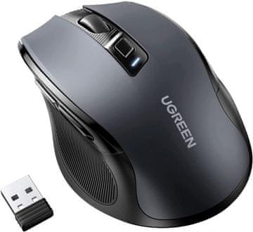 Ugreen ergonomski, bežični i tihi miš s bočnim tipkama