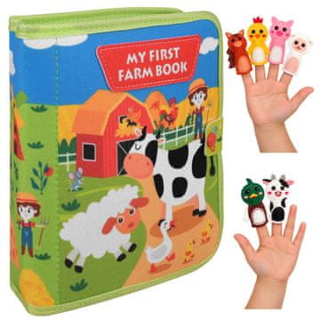 slomart Manipulativna knjižica FARMA Kruzzel, Montessori, 20 aktivnosti