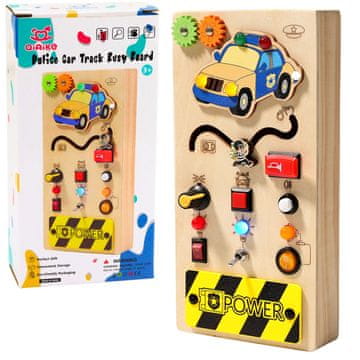 slomart Drvena manipulativna ploča POLICIJA LEAN TOYS, LED