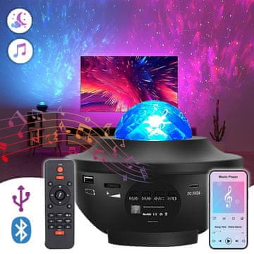 Cool Mango zvjezdani projektor s Bluetooth zvučnikom, LED svjetlom i daljinskim upravljačem - Skyprojector