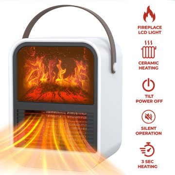 Cool Mango stolna električna grijalica za brzo grijanje s izgledom kamina, 1000 W - Heatfire