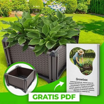 Cool Mango visoka greda za povrće i začinsko bilje, prostorno učinkovita, 40 × 40 × 22 cm - Growy