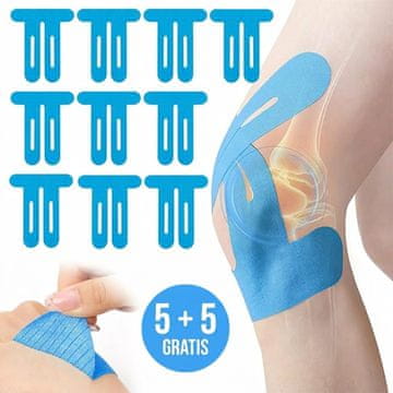 Cool Mango kineziološka traka za koljeno za stabilnu potporu, predrezana, 10 komada - Flexitape