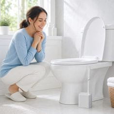 Cool Mango četka za WC školjku za higijensko čišćenje s impregniranim spužvastim glavama, dugom drškom i zamjenom na klik