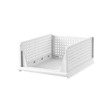 Cool Mango sklopivi organizator za ormar za urednu pohranu odjeće, bijeli, 33 x 43 x 18,5 cm - Stackly