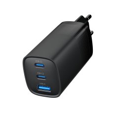 Gembird TA-UC-PDQC65-01-BK 65W GaN USB PD brzi punjač crni