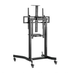 Gembird TVS-100T-01 Motorizirani podni TV stalak s podesivim visinom i kotačima 55"-100" Crni