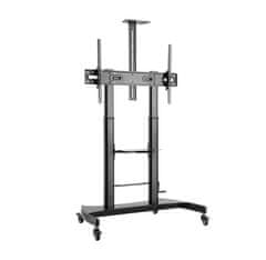 Gembird TVS-100T-02 podesivi TV stalak s kotačima, crni, 60"-100"