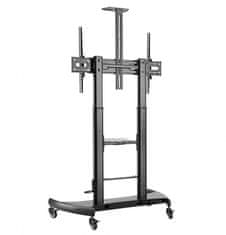 Gembird TVS-100T-02 podesivi TV stalak s kotačima, crni, 60"-100"