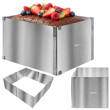 Northix Podesivi kalup za torte od nehrđajućeg čelika 20-38 x 24-45 cm