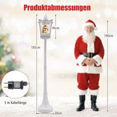 Northix Božićna ulična lampa 185 cm, toplo bijela LED, snijeg