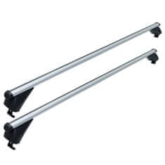 Northix Aluminijske krovne šipke za zatvorene nosače, srebrne, 124 cm