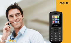 Beafon C90 LTE (4G) klasični mobitel, Dual SIM - crn