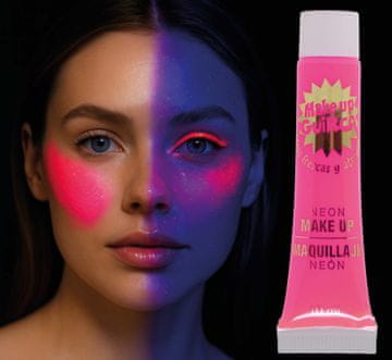 Fiestas Guirca Neon Ružičasta Boja za Lice u Tubi, 10 ml