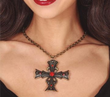 Fiestas Guirca Gotička Ogrlica za Vampiricu s Križem