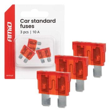 slomart AMiO Auto osigurači STANDARD 10A (3 kom.)