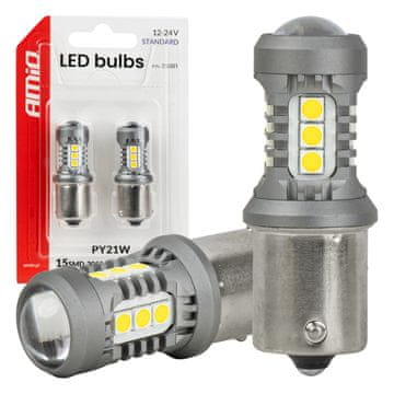 slomart AMiO LED žarulja BAU15S PY21W bijela (12V/24V)