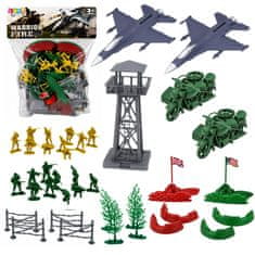 slomart LEAN TOYS Vojni set 72 komada - vojnici, vozila, dodaci