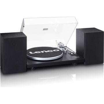 LENCO Gramofon LS-500BK, crni, zvučnici