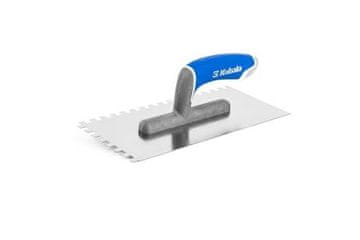Kubala Lopatica Stainless steel trowel, 6 mm tooth, 130 x 270 mm, rubber handle