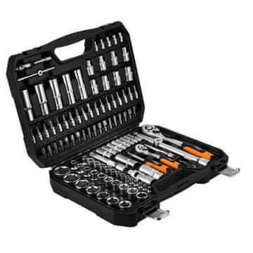 NEO NOL set nasadnih ključeva 1/2", 1/4", 110 komada, satenski finiš