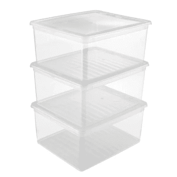 keeeper Bea kutija za pohranu, 3 x 18 L, prozirna