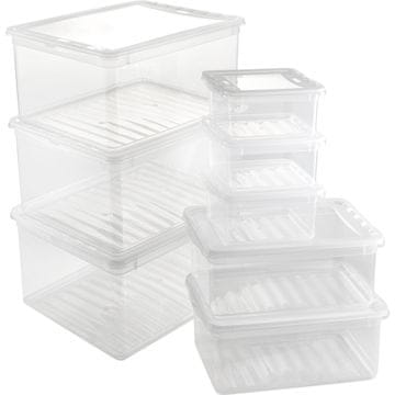 keeeper Bea set kutija za pohranu, 8 komada, prozirne