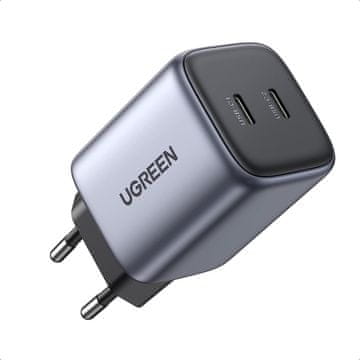 Ugreen Nexode punjač, 45 W, 2 x USB-C, GaN II, crni (90573)