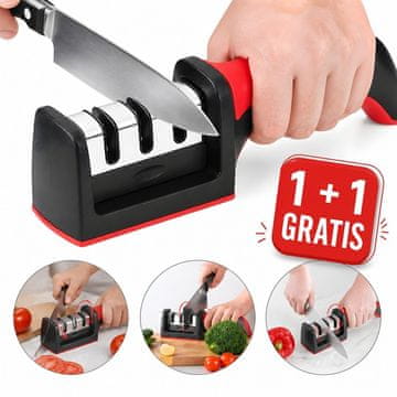 Cool Mango oštrač noževa 2 komada (1 + 1 GRATIS), 4 u 1 brusilica za noževe i škare - Knify