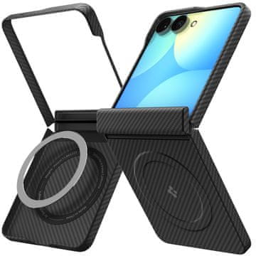 Spigen Air Skin Aramid maska za telefon Samsung Galaxy Z Flip8, crna (ACS11513)