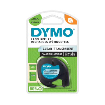 Dymo 45013 (S0721530) LT crna na prozirno 12mm x 4m kontinuirana etiketa