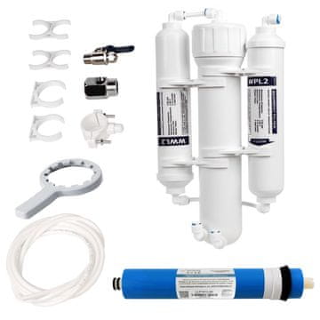 FILTER ZA OBRNUTU OSMOZU ZA AKVARIJ, ČISTA VODA, MEKA MEMBRANA, 75 GPD