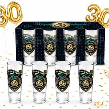 BG Set od 4 čaše za votku Prawdziwy Król Royal Edition Lufa 65 ml