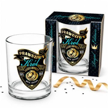 BG Čaša za viski True King rođendanski poklon Royal Edition 270 ml