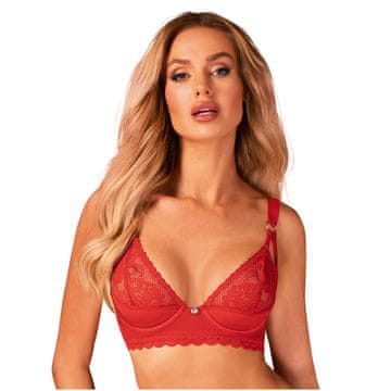 Obsessive Belovya crveni čipkasti grudnjak s žicom XL/XXL
