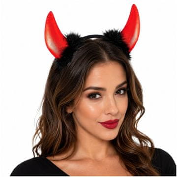 4U Traka za glavu s vražjim rogovima, crvena, za djevojačku zabavu s Halloweenom, pokloni za sve uzraste