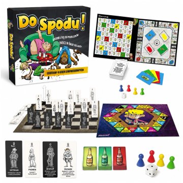 Set od 4 igre za zabavu s pićem Do Spodu savršen poklon