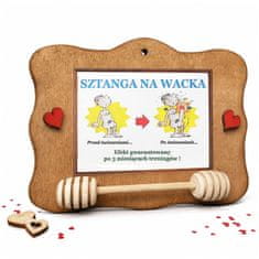 4U Wacekova šipka - Drveni okvir s humorom, poklon s jajetom