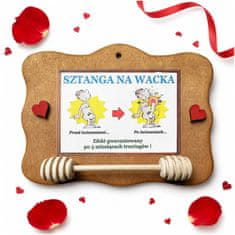 4U Wacekova šipka - Drveni okvir s humorom, poklon s jajetom