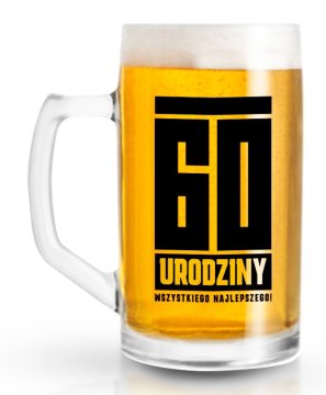 GS Krigla za pivo "60. rođendan" 500 ml - šaljivi rođendanski poklon