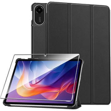 GS Preklopna futrola za Xiaomi Redmi Pad 2 + 9H kaljeno staklo, crna