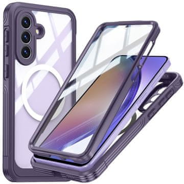 Overboard Futrola za Samsung Galaxy A57 5G, Otporna na udarce, sa staklom, za MagSafe, ljubičasta