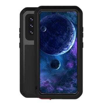 Love Mei maskica za Samsung Galaxy A52 / A52s, oklopljena sa staklom, crna