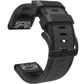 GS Silikonski remen Quickfit 22 mm za Garmin, tamno siva / crna