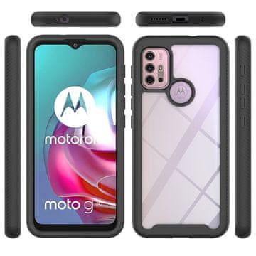 GS Futrola za Motorola Moto G10 / G20 / G30, Otporna na udarce, s folijom, crna