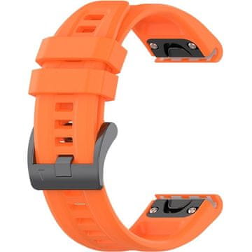 GS Silikonski remen QuickFit 20 mm za Garmin Fenix 5S/6S/7S/8 43 mm, narančaste boje